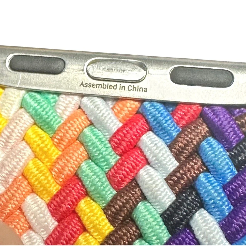 Authentic Apple Watch 2021 Pride Edition Braided Solo Loop - Size 4 (44mm)